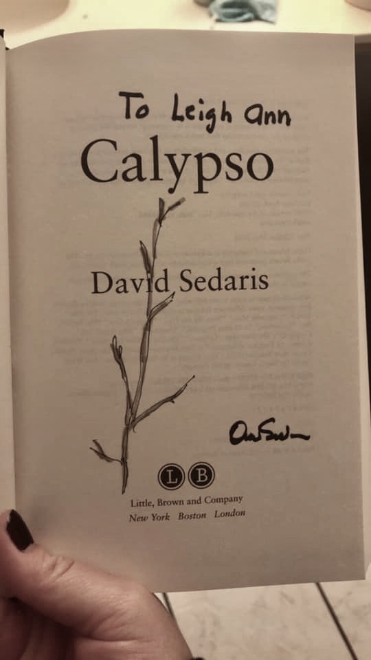 David sedaris calypso signed book